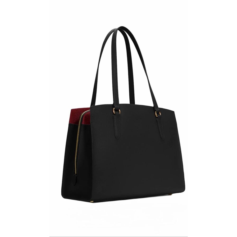 Coach Tatum Carryall Shoulder Tote Bag in Black/True Red (C4077) NWOT - Picture 4 of 12